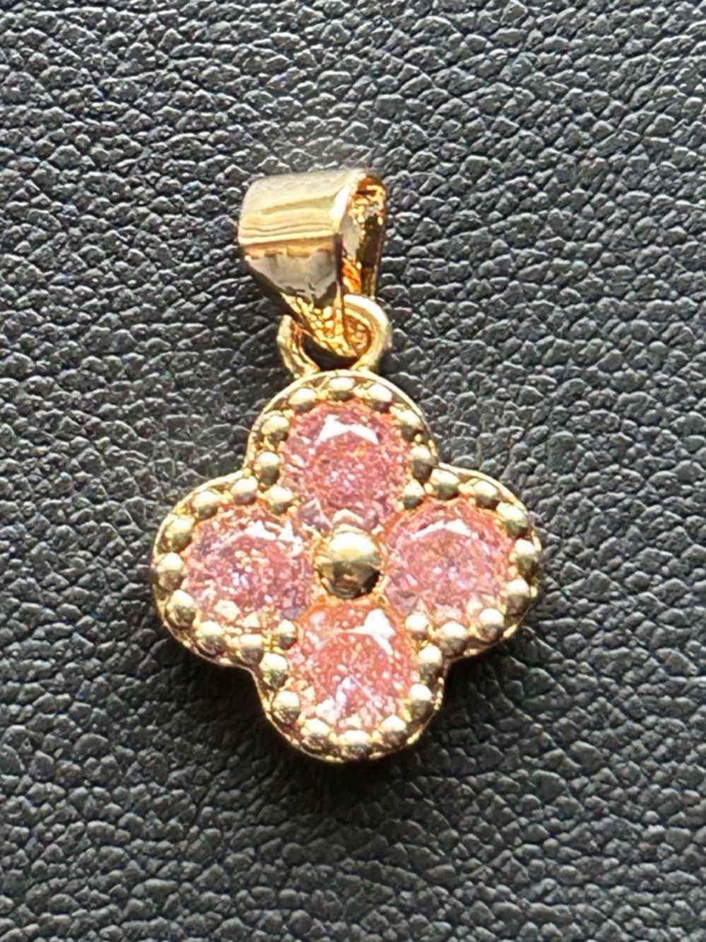 New pink & gold clove pendant